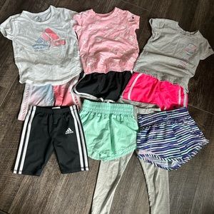 Athletic Bundle | Toddler Girls Champion and Adidas Shirts and Shorts